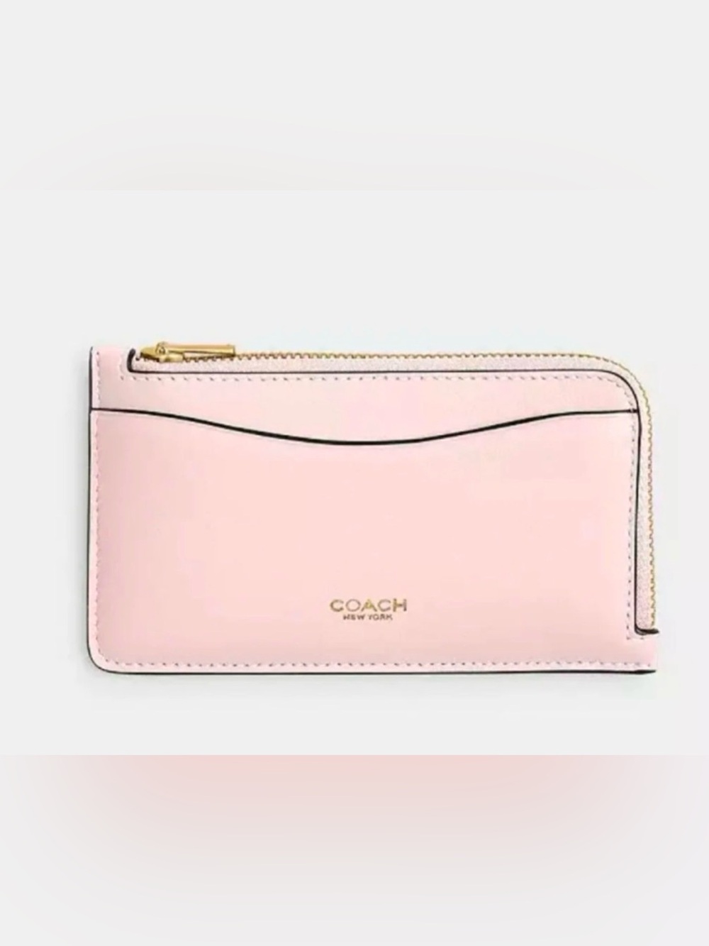 🤍New Coach New York Zip Card Case in Blush Pink (Exclusive Color)